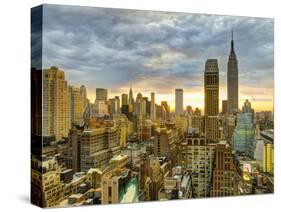USA, New York, Manhattan, Midtown Skyline Including Empire State Building-Alan Copson-Stretched Canvas