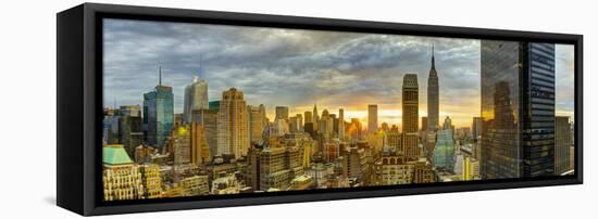 USA, New York, Manhattan, Midtown Skyline Including Empire State Building-Alan Copson-Framed Stretched Canvas