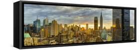 USA, New York, Manhattan, Midtown Skyline Including Empire State Building-Alan Copson-Framed Stretched Canvas