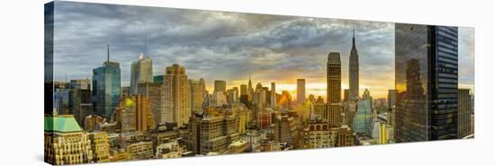 USA, New York, Manhattan, Midtown Skyline Including Empire State Building-Alan Copson-Stretched Canvas