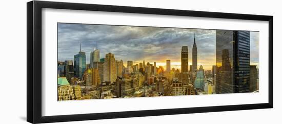 USA, New York, Manhattan, Midtown Skyline Including Empire State Building-Alan Copson-Framed Photographic Print