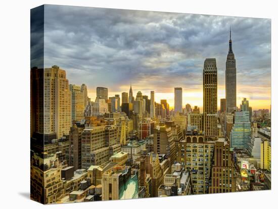 USA, New York, Manhattan, Midtown Skyline Including Empire State Building-Alan Copson-Stretched Canvas