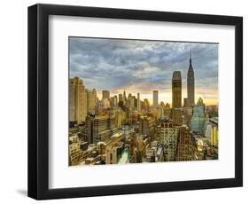 USA, New York, Manhattan, Midtown Skyline Including Empire State Building-Alan Copson-Framed Photographic Print