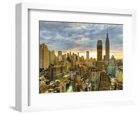 USA, New York, Manhattan, Midtown Skyline Including Empire State Building-Alan Copson-Framed Photographic Print