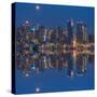 USA, New York, Manhattan, Midtown Skyline seen from New Jersey-Christian Heeb-Stretched Canvas