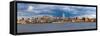 USA, New York, Manhattan, Midtown Skyline with the Empitre State Building across the Hudson River-Alan Copson-Framed Stretched Canvas