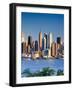 USA, New York, Manhattan, Midtown Skyline with the Empitre State Building across the Hudson River-Alan Copson-Framed Photographic Print