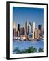 USA, New York, Manhattan, Midtown Skyline with the Empitre State Building across the Hudson River-Alan Copson-Framed Photographic Print