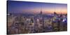 Usa, New York, Manhattan, Top of the Rock Observatory, Midtown Manhattan and Empire State Building-Michele Falzone-Stretched Canvas