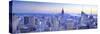 Usa, New York, Manhattan, Top of the Rock Observatory, Midtown Manhattan and Empire State Building-Michele Falzone-Stretched Canvas