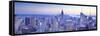 Usa, New York, Manhattan, Top of the Rock Observatory, Midtown Manhattan and Empire State Building-Michele Falzone-Framed Stretched Canvas