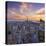 Usa, New York, Manhattan, Top of the Rock Observatory, Midtown Manhattan and Empire State Building-Michele Falzone-Stretched Canvas