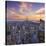 Usa, New York, Manhattan, Top of the Rock Observatory, Midtown Manhattan and Empire State Building-Michele Falzone-Stretched Canvas