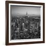 Usa, New York, Manhattan, Top of the Rock Observatory, Midtown Manhattan and Empire State Building-Michele Falzone-Framed Premium Photographic Print