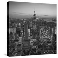 Usa, New York, Manhattan, Top of the Rock Observatory, Midtown Manhattan and Empire State Building-Michele Falzone-Stretched Canvas