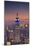 Usa, New York, Manhattan, Top of the Rock Observatory, Midtown Manhattan and Empire State Building-Michele Falzone-Mounted Premium Photographic Print