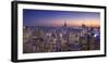 Usa, New York, Manhattan, Top of the Rock Observatory, Midtown Manhattan and Empire State Building-Michele Falzone-Framed Photographic Print