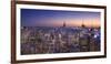 Usa, New York, Manhattan, Top of the Rock Observatory, Midtown Manhattan and Empire State Building-Michele Falzone-Framed Photographic Print