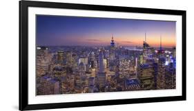 Usa, New York, Manhattan, Top of the Rock Observatory, Midtown Manhattan and Empire State Building-Michele Falzone-Framed Photographic Print