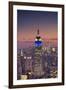 Usa, New York, Manhattan, Top of the Rock Observatory, Midtown Manhattan and Empire State Building-Michele Falzone-Framed Photographic Print