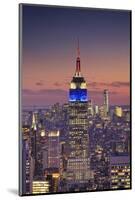 Usa, New York, Manhattan, Top of the Rock Observatory, Midtown Manhattan and Empire State Building-Michele Falzone-Mounted Photographic Print