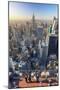 Usa, New York, Manhattan, Top of the Rock Observatory, Midtown Manhattan and Empire State Building-Michele Falzone-Mounted Photographic Print