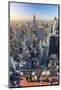 Usa, New York, Manhattan, Top of the Rock Observatory, Midtown Manhattan and Empire State Building-Michele Falzone-Mounted Photographic Print