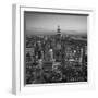 Usa, New York, Manhattan, Top of the Rock Observatory, Midtown Manhattan and Empire State Building-Michele Falzone-Framed Photographic Print