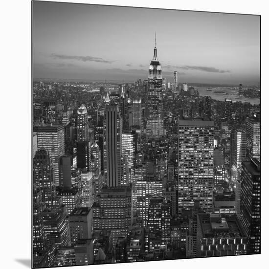 Usa, New York, Manhattan, Top of the Rock Observatory, Midtown Manhattan and Empire State Building-Michele Falzone-Mounted Photographic Print