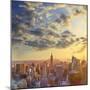 Usa, New York, Manhattan, Top of the Rock Observatory, Midtown Manhattan and Empire State Building-Michele Falzone-Mounted Photographic Print