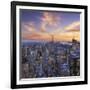 Usa, New York, Manhattan, Top of the Rock Observatory, Midtown Manhattan and Empire State Building-Michele Falzone-Framed Photographic Print