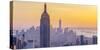 Usa, New York, Midtown and Lower Manhattan, Empire State Building and Freedom Tower-Alan Copson-Stretched Canvas