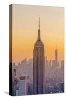 Usa, New York, Midtown and Lower Manhattan, Empire State Building and Freedom Tower-Alan Copson-Stretched Canvas