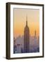 Usa, New York, Midtown and Lower Manhattan, Empire State Building and Freedom Tower-Alan Copson-Framed Premium Photographic Print