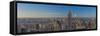 Usa, New York, Midtown and Lower Manhattan, Empire State Building and Freedom Tower-Alan Copson-Framed Stretched Canvas