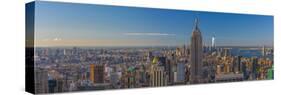Usa, New York, Midtown and Lower Manhattan, Empire State Building and Freedom Tower-Alan Copson-Stretched Canvas