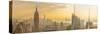 Usa, New York, Midtown and Lower Manhattan, Empire State Building and Freedom Tower-Alan Copson-Stretched Canvas