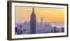 Usa, New York, Midtown and Lower Manhattan, Empire State Building and Freedom Tower-Alan Copson-Framed Photographic Print