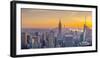 Usa, New York, Midtown and Lower Manhattan, Empire State Building and Freedom Tower-Alan Copson-Framed Photographic Print