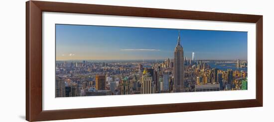 Usa, New York, Midtown and Lower Manhattan, Empire State Building and Freedom Tower-Alan Copson-Framed Photographic Print
