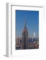 Usa, New York, Midtown and Lower Manhattan, Empire State Building and Freedom Tower-Alan Copson-Framed Photographic Print