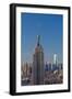 Usa, New York, Midtown and Lower Manhattan, Empire State Building and Freedom Tower-Alan Copson-Framed Photographic Print