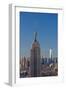 Usa, New York, Midtown and Lower Manhattan, Empire State Building and Freedom Tower-Alan Copson-Framed Photographic Print