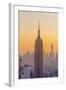 Usa, New York, Midtown and Lower Manhattan, Empire State Building and Freedom Tower-Alan Copson-Framed Photographic Print