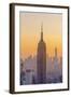 Usa, New York, Midtown and Lower Manhattan, Empire State Building and Freedom Tower-Alan Copson-Framed Photographic Print