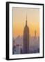 Usa, New York, Midtown and Lower Manhattan, Empire State Building and Freedom Tower-Alan Copson-Framed Photographic Print