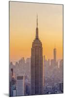 Usa, New York, Midtown and Lower Manhattan, Empire State Building and Freedom Tower-Alan Copson-Mounted Photographic Print