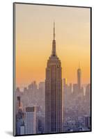 Usa, New York, Midtown and Lower Manhattan, Empire State Building and Freedom Tower-Alan Copson-Mounted Photographic Print