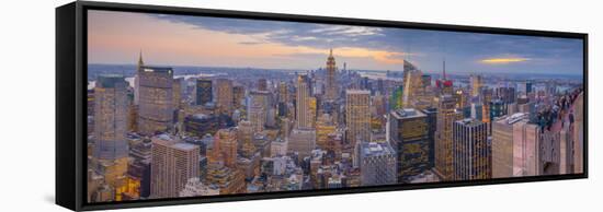 Usa, New York, Midtown and Lower Manhattan, Empire State Building-Alan Copson-Framed Stretched Canvas