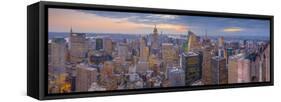 Usa, New York, Midtown and Lower Manhattan, Empire State Building-Alan Copson-Framed Stretched Canvas